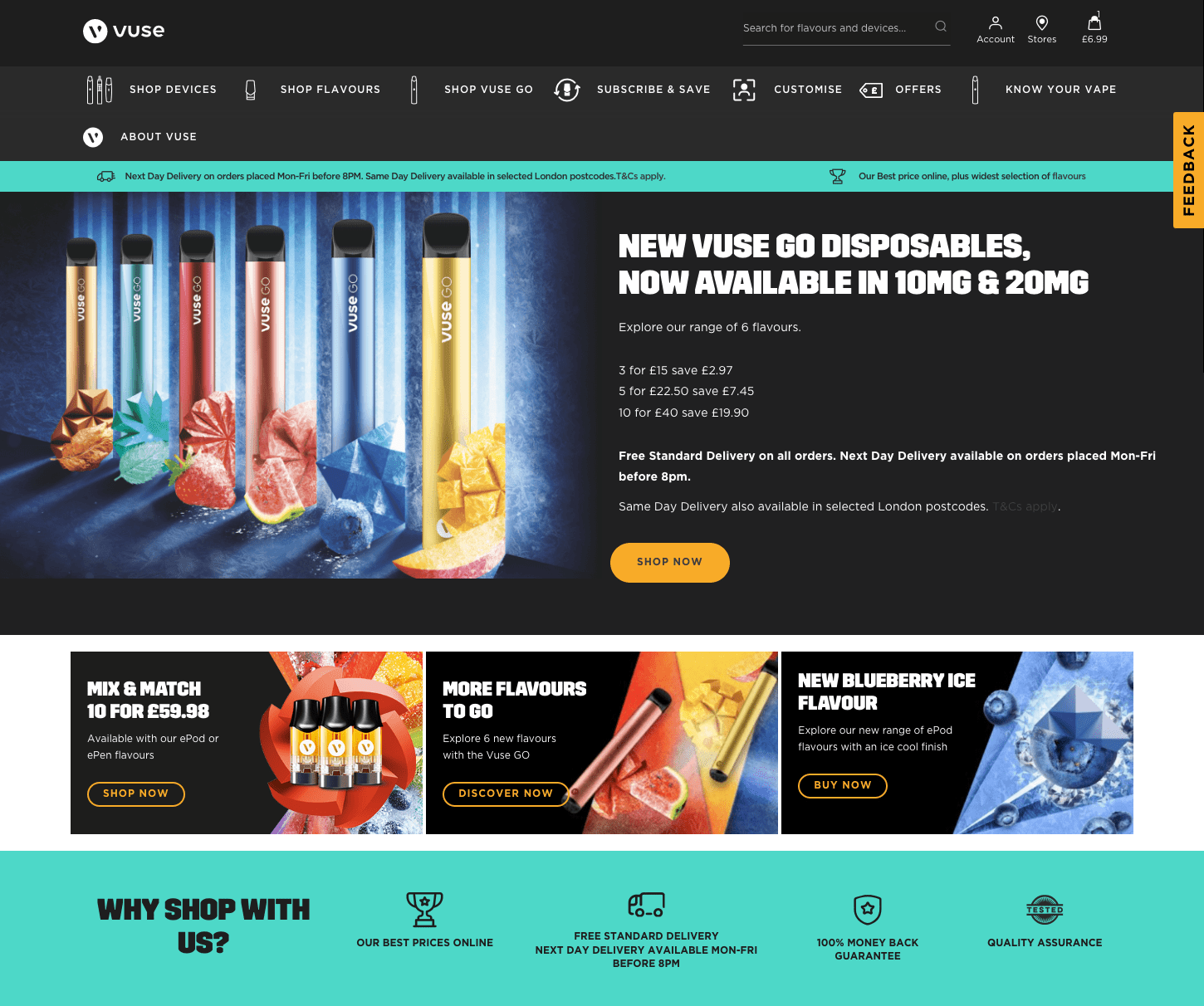 BAT UK Homepage Product Carousel Control